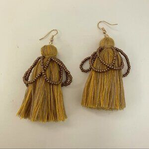 Boho Fashion Cotton Tassel Earring Retro Beads Dro